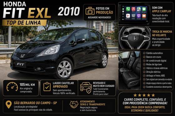 HONDA FIT 1.5 EXL 16V FLEX 4P AUTOMÁTICO HONDA FIT 1.5 EXL 16V FLEX 4P AUTOMÁTICO